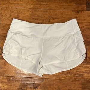 White Lululemon Athletic Shorts